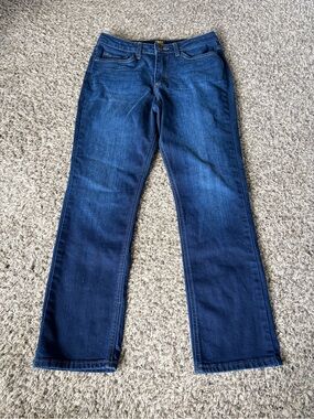 Lee Women's Straight-Leg Jeans in Dark Blue Denim
